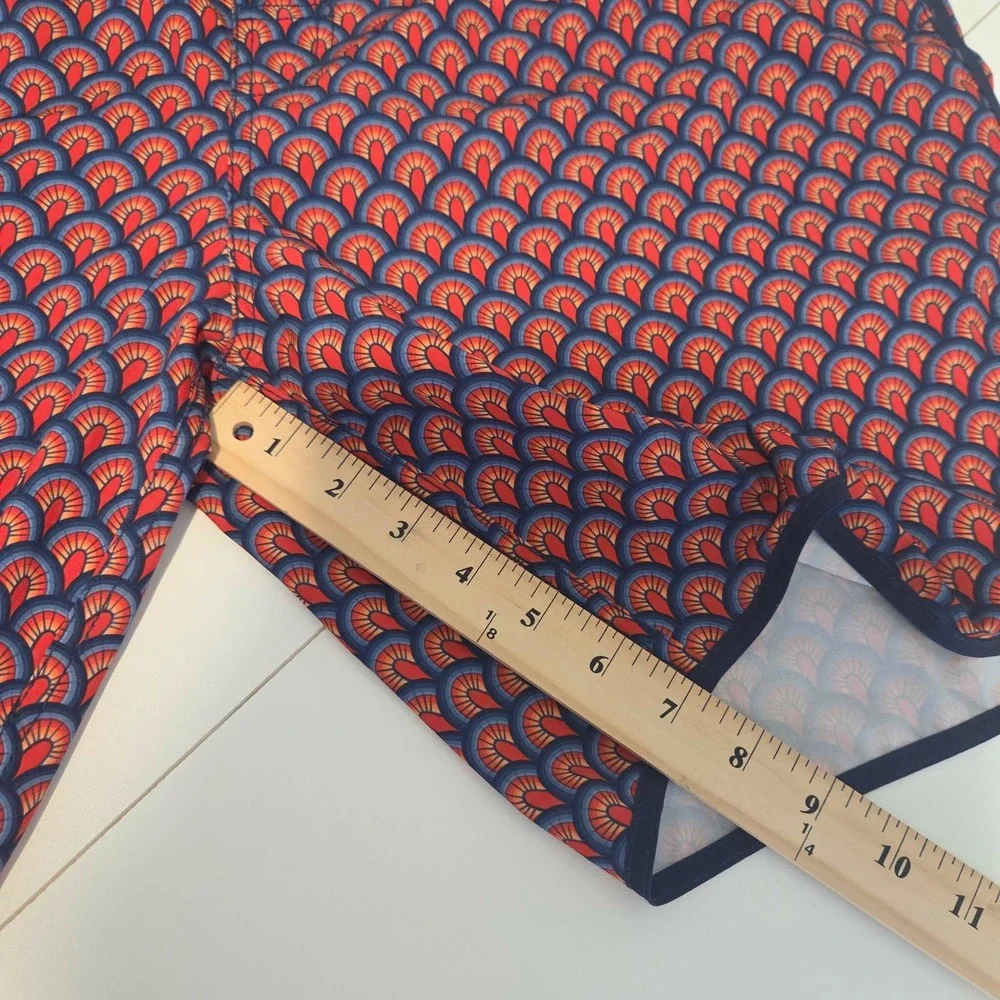 Fair Harbor Men Swim Trunks Red Blue Geometric Print Board Shorts Lined Size XXL